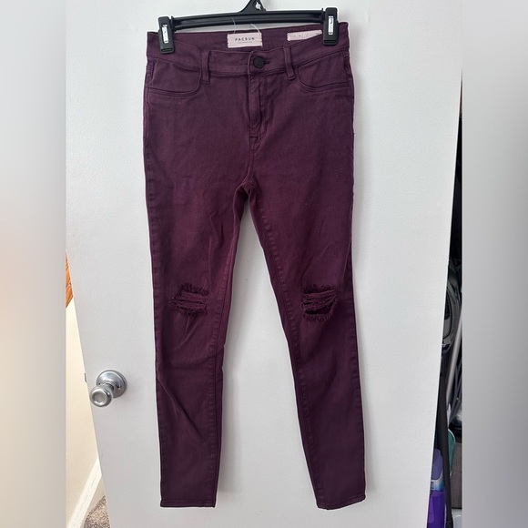 PacSun Maroon Jeans - Picture 1 of 7